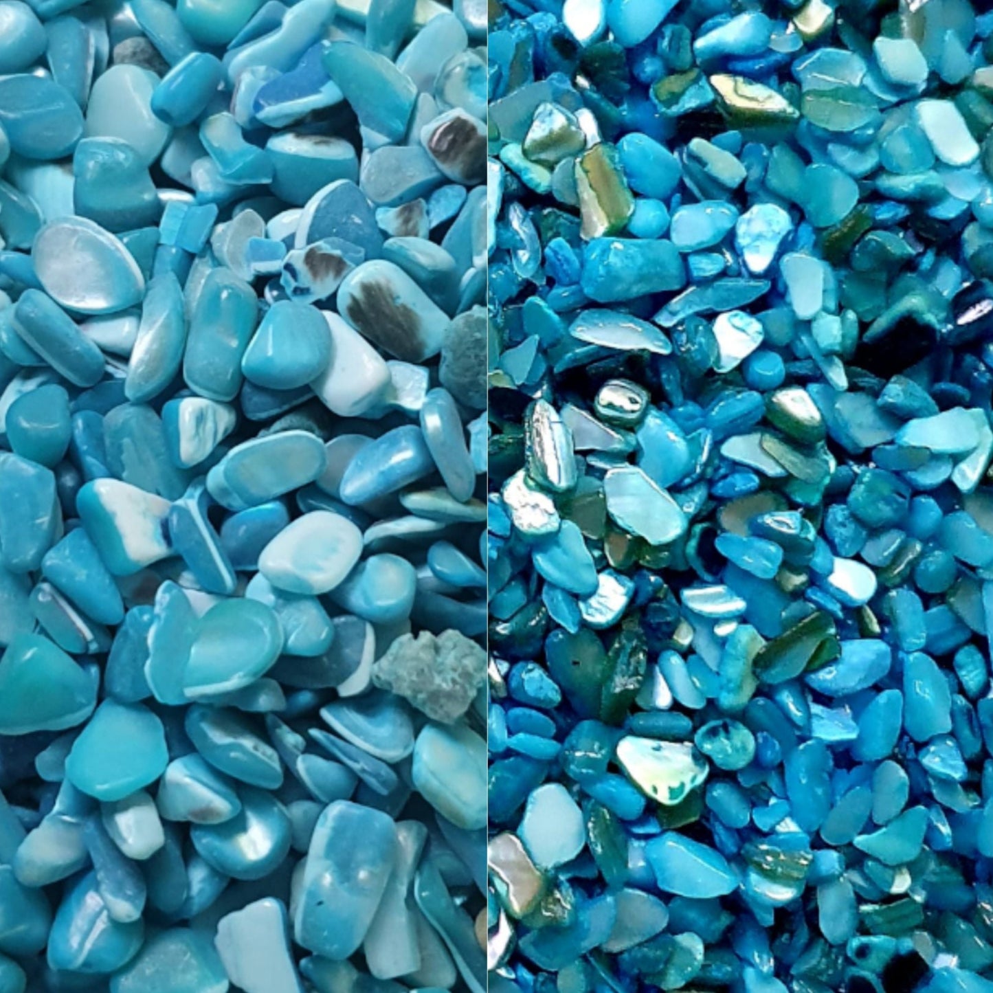 Smooth Shell Pieces - Teal - Keipach