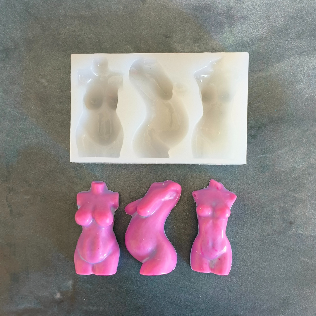 Goddess Torso Pendants Silicone Resin Mould - Keipach