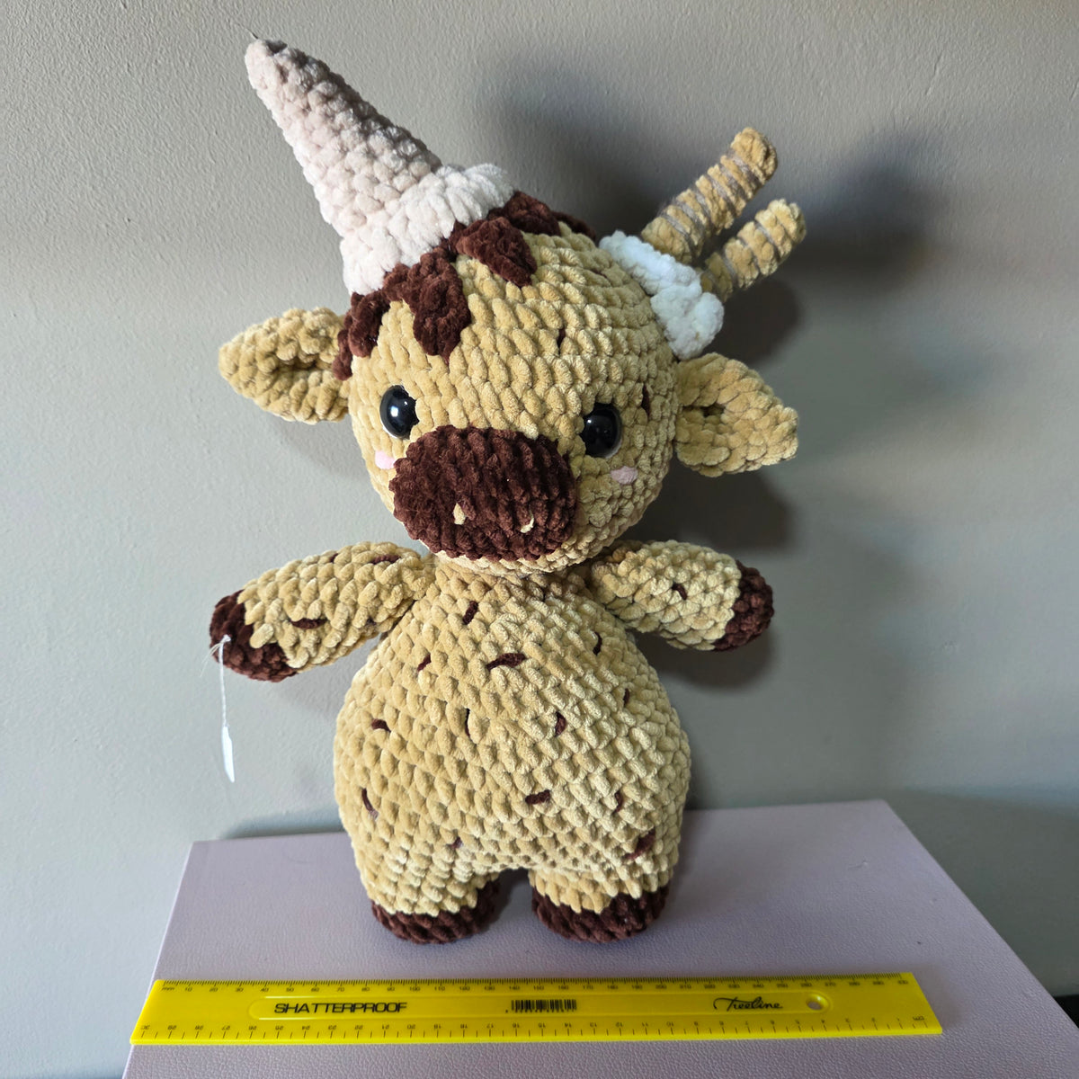 Crochet Chocolate Ice-cream Cow Plushie