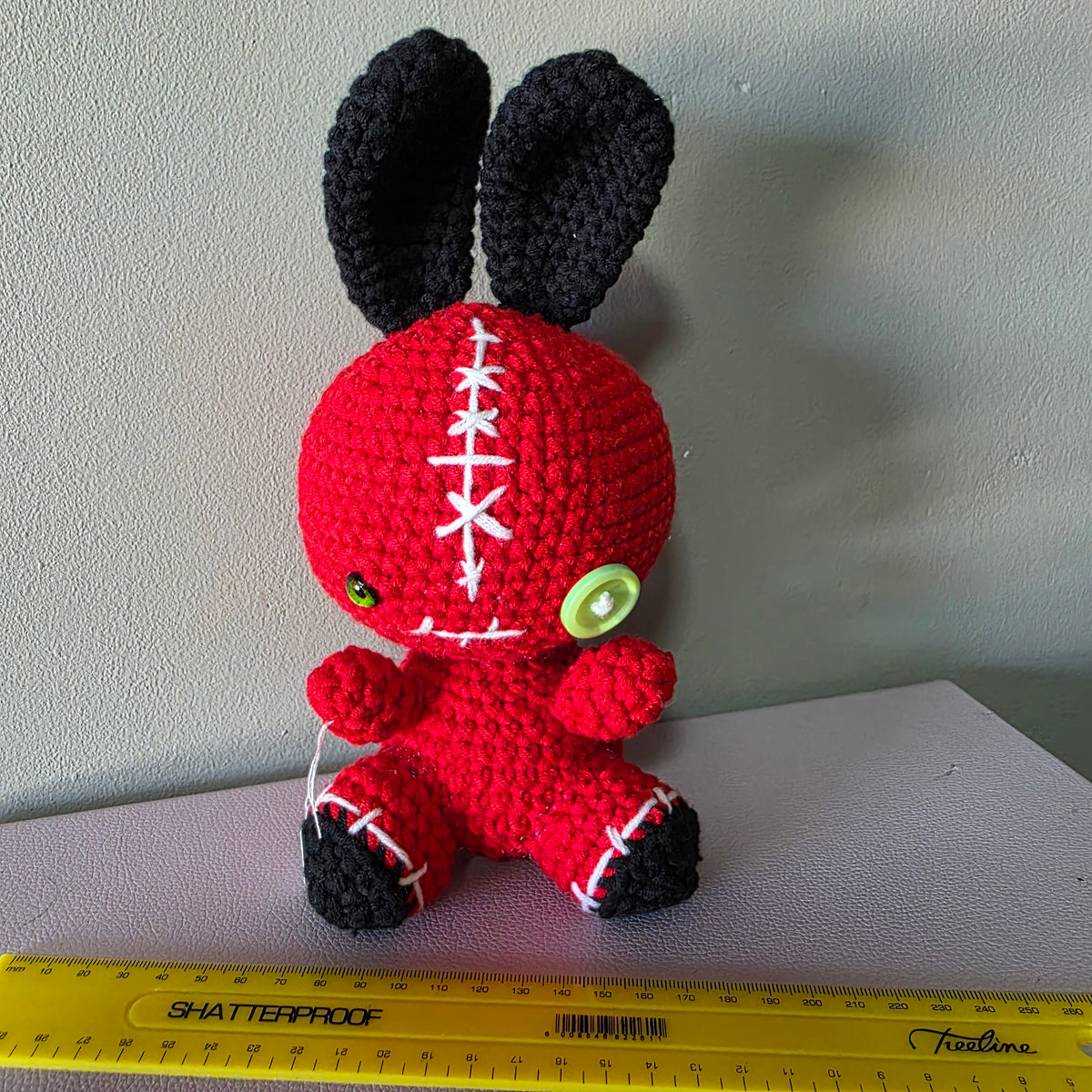 Crochet Red Bunny Plushie