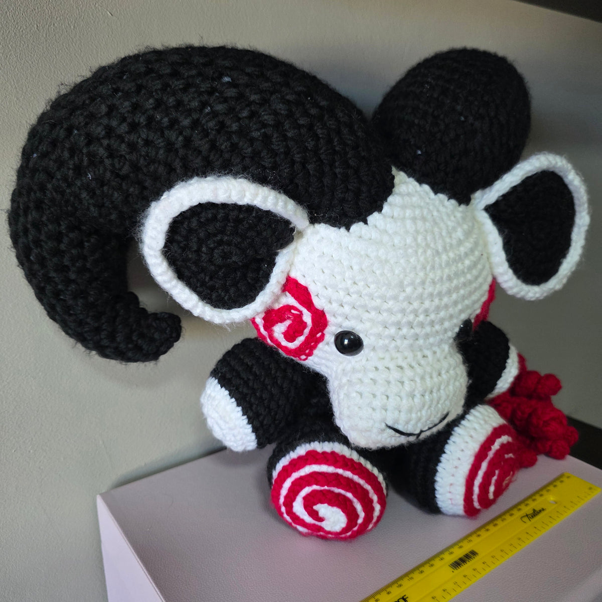 Crochet Spiral Goat Plushie