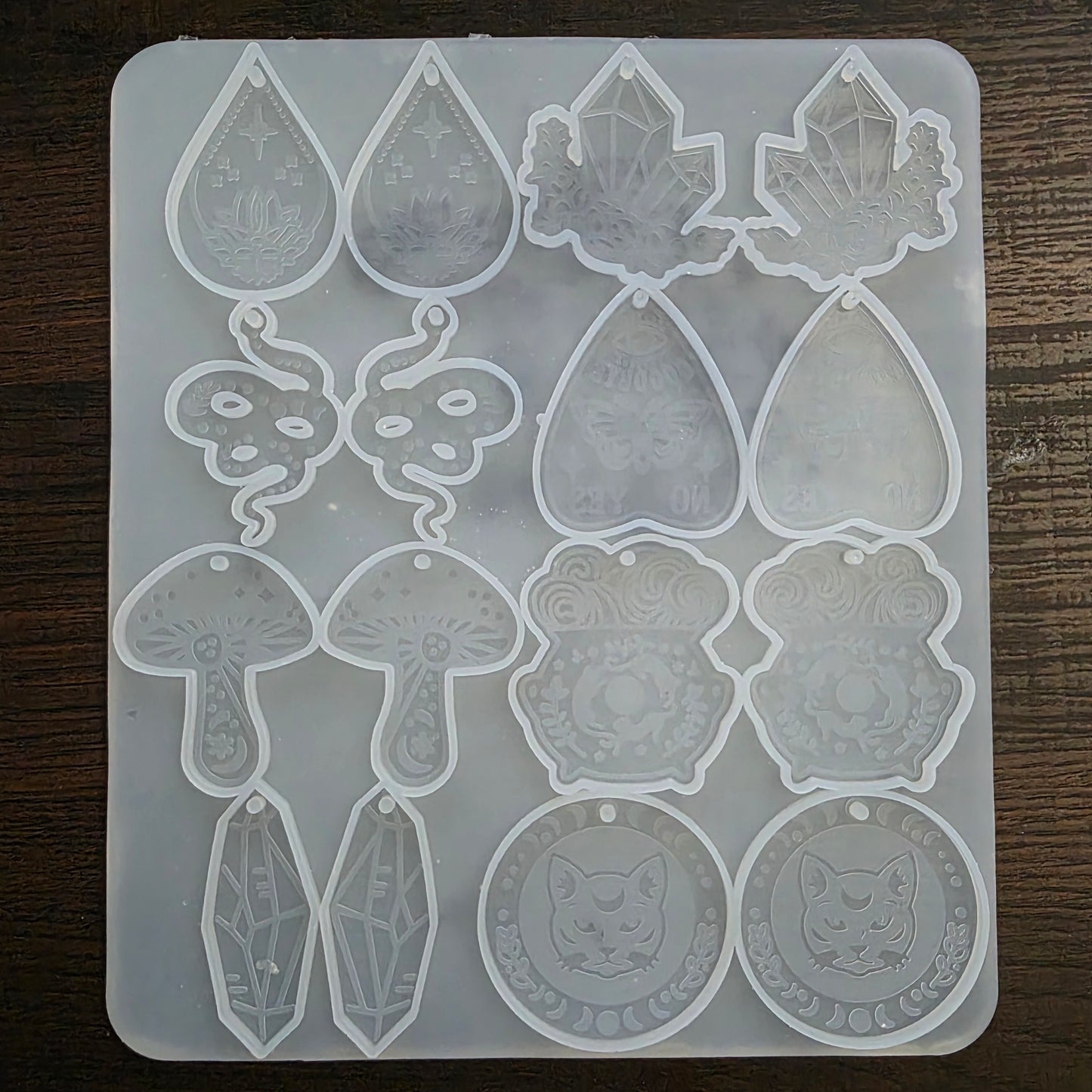 Holographic Witchy Earrings Set Silicone Resin Mould