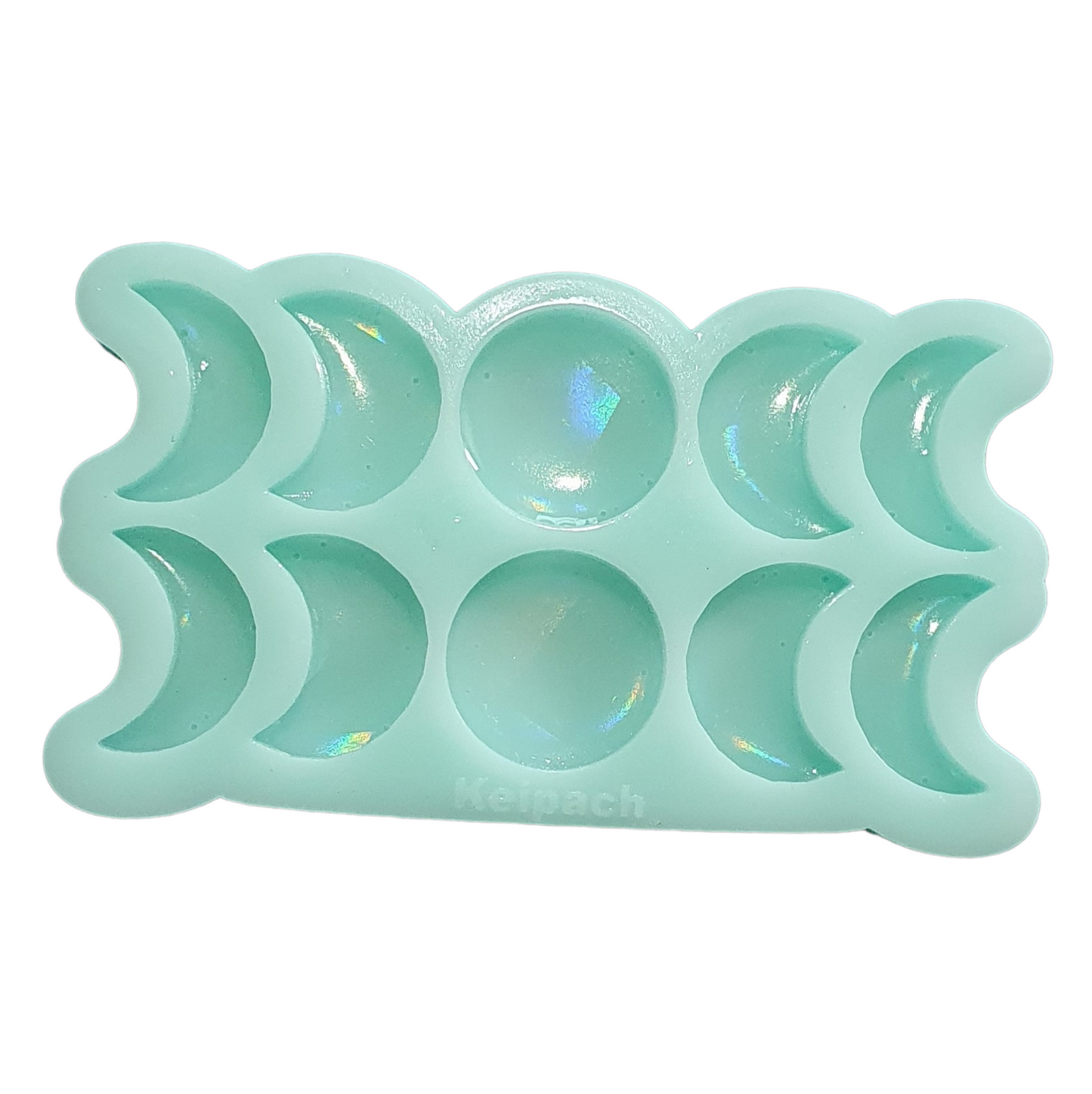 Holographic Moon Phase Earrings Silicone Resin Mould - Keipach