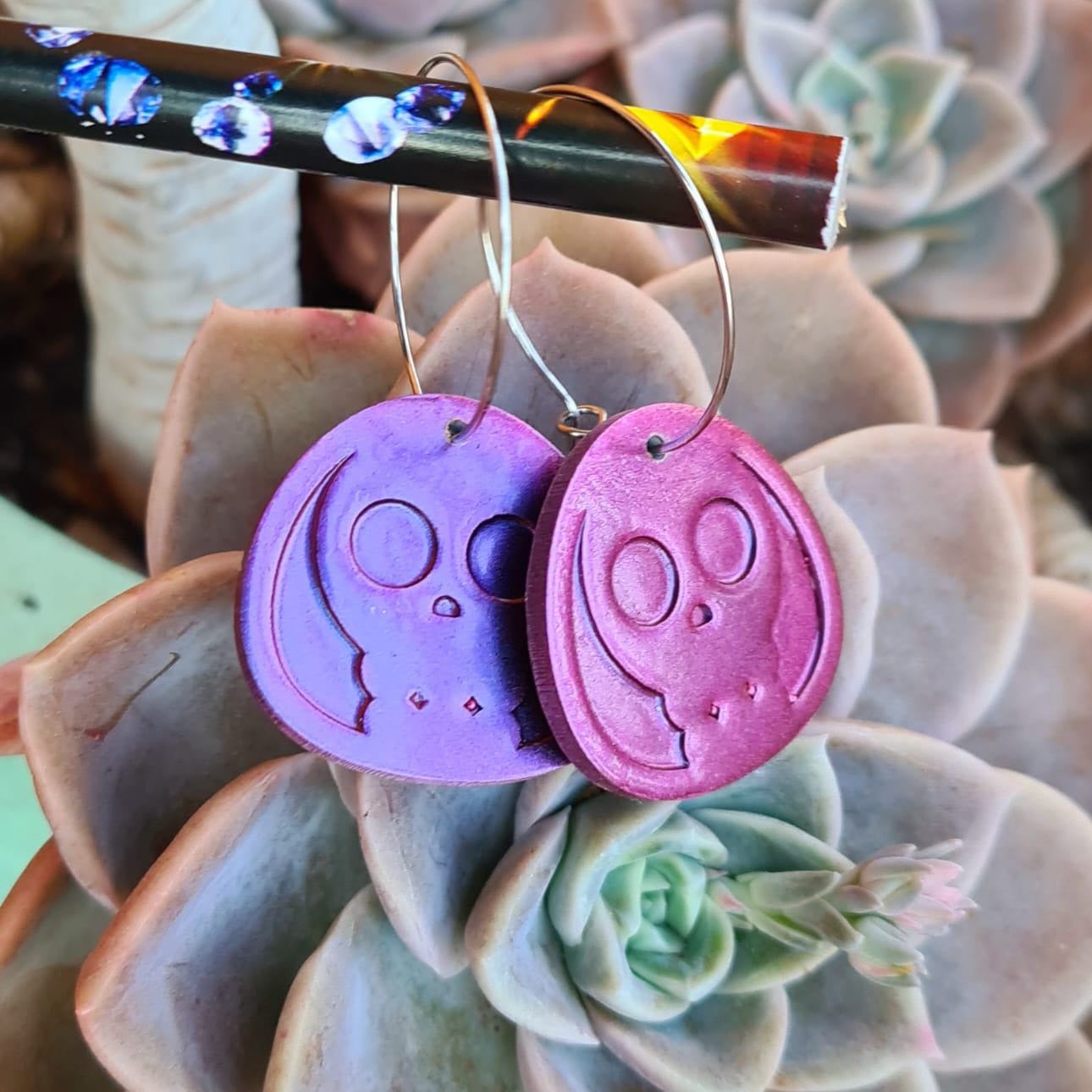 Skull Earring Set Silicone Resin Mould - Keipach