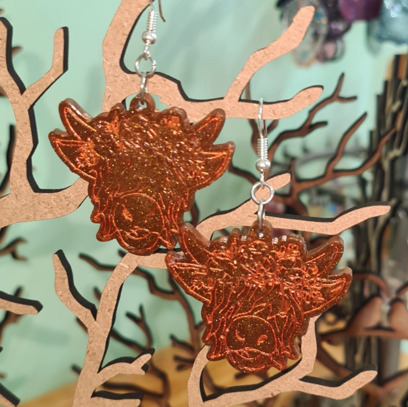 Highland Cow Earrings Silicone Resin Mould - Keipach