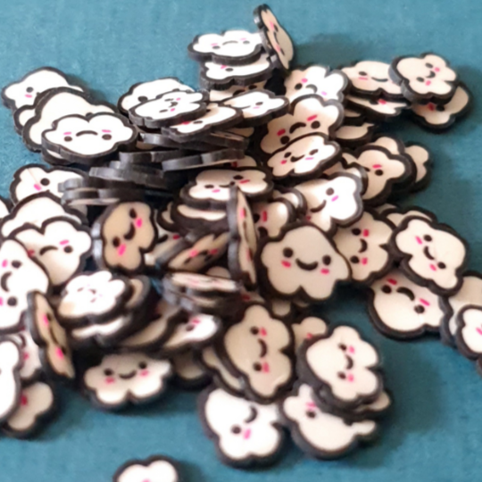 Happy Clouds Polymer Clay - Black - Keipach