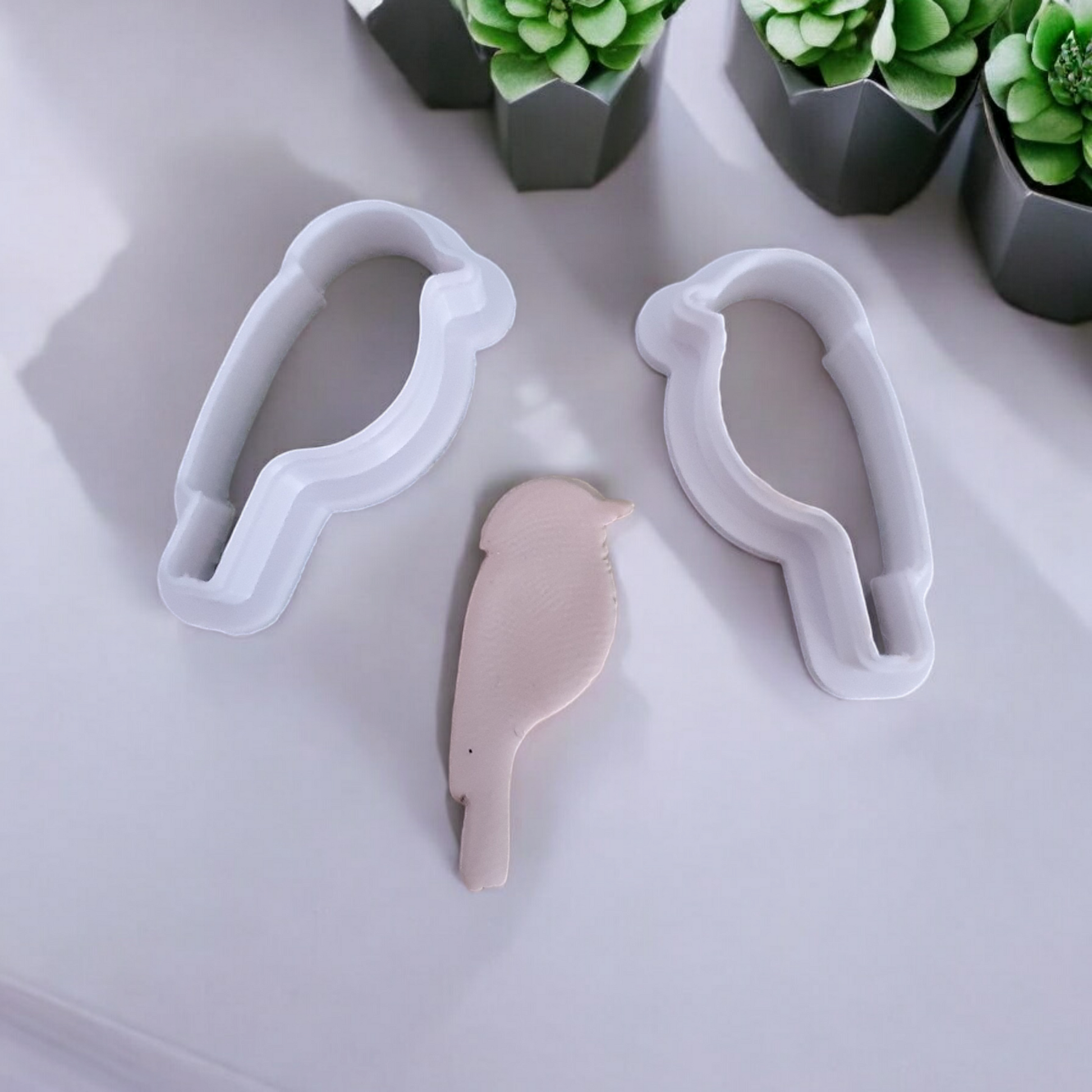 Bird Sitting Polymer Clay Cutter