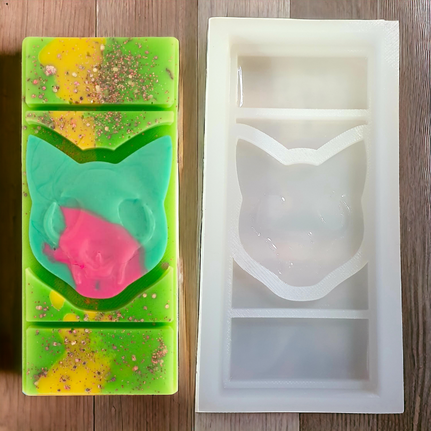 Cat Skull Snap Bar Mould - Keipach