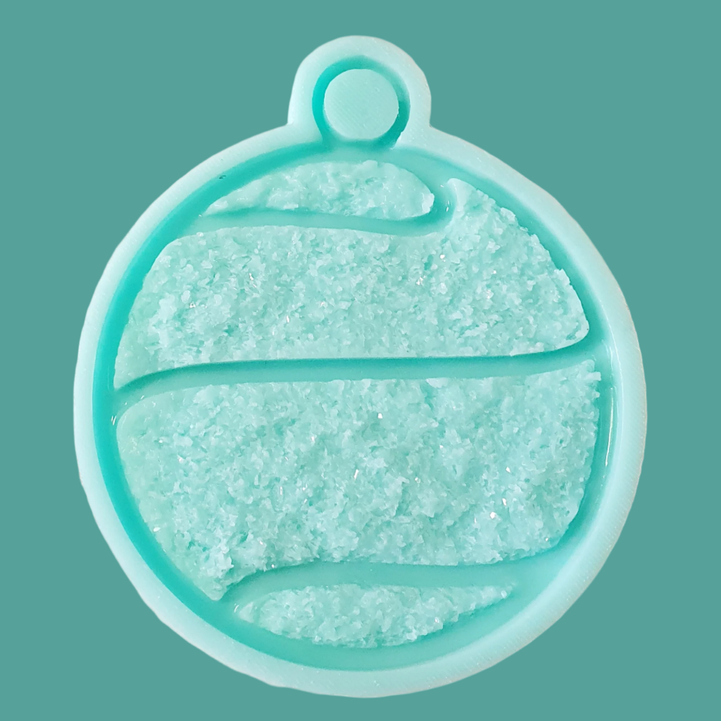 Christmas Swirl Druzy Bauble Silicone Resin Mould - Keipach