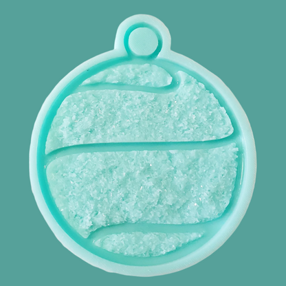 Christmas Swirl Druzy Bauble Silicone Resin Mould - Keipach