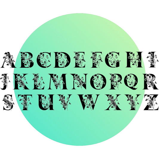 Floral Alphabet Transparencies - Keipach