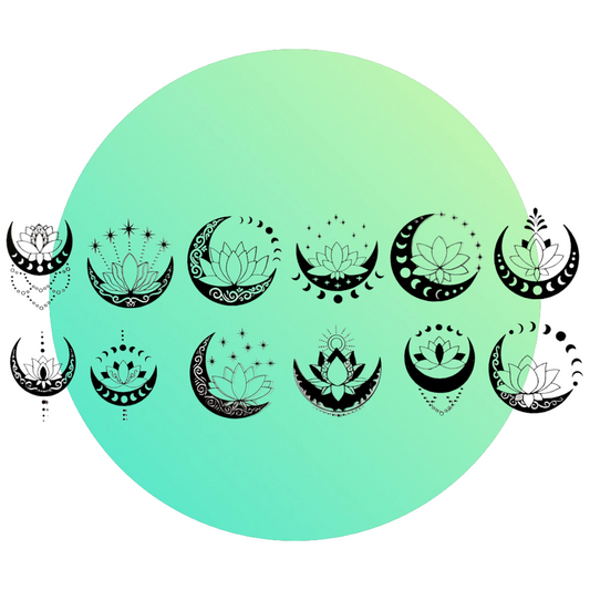 Lotus and Moon Transparencies - Keipach