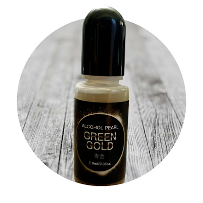 Pearlescent Alcohol Ink - Green Gold - Keipach