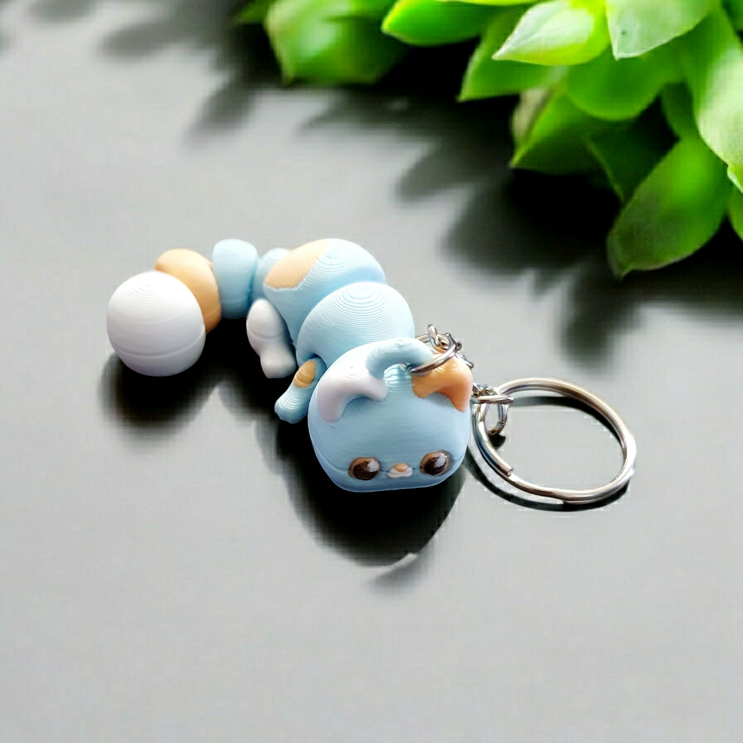 Tabby Kitty Keychain