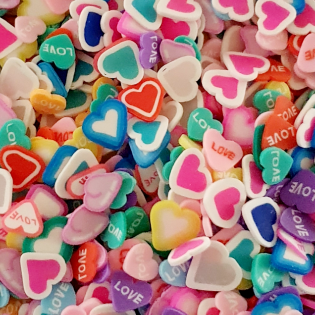 Assorted Hearts Polymer Clay - Keipach