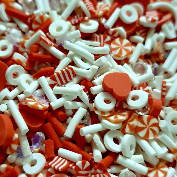 Red & White Christmas Polymer Clay - Keipach