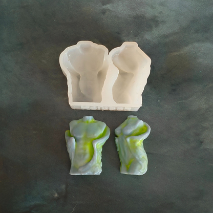 Male and Female Angel Torso Pendants Silicone Resin Mould - Keipach