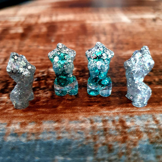 Female Torso Earrings Silicone Resin Mould - Keipach