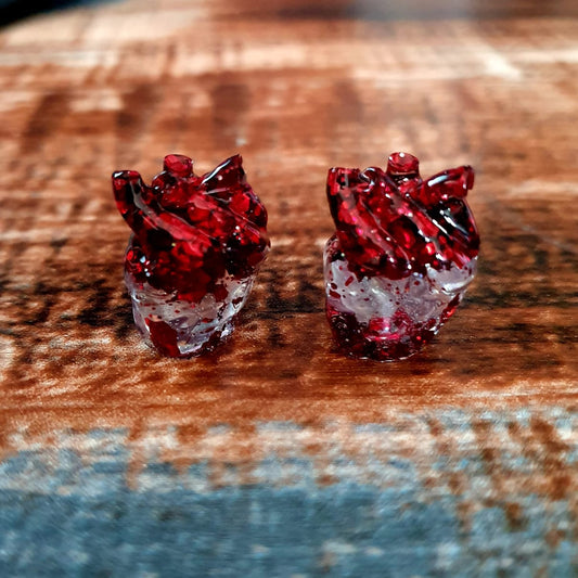 Anatomical Heart Earrings Silicone Resin Mould
