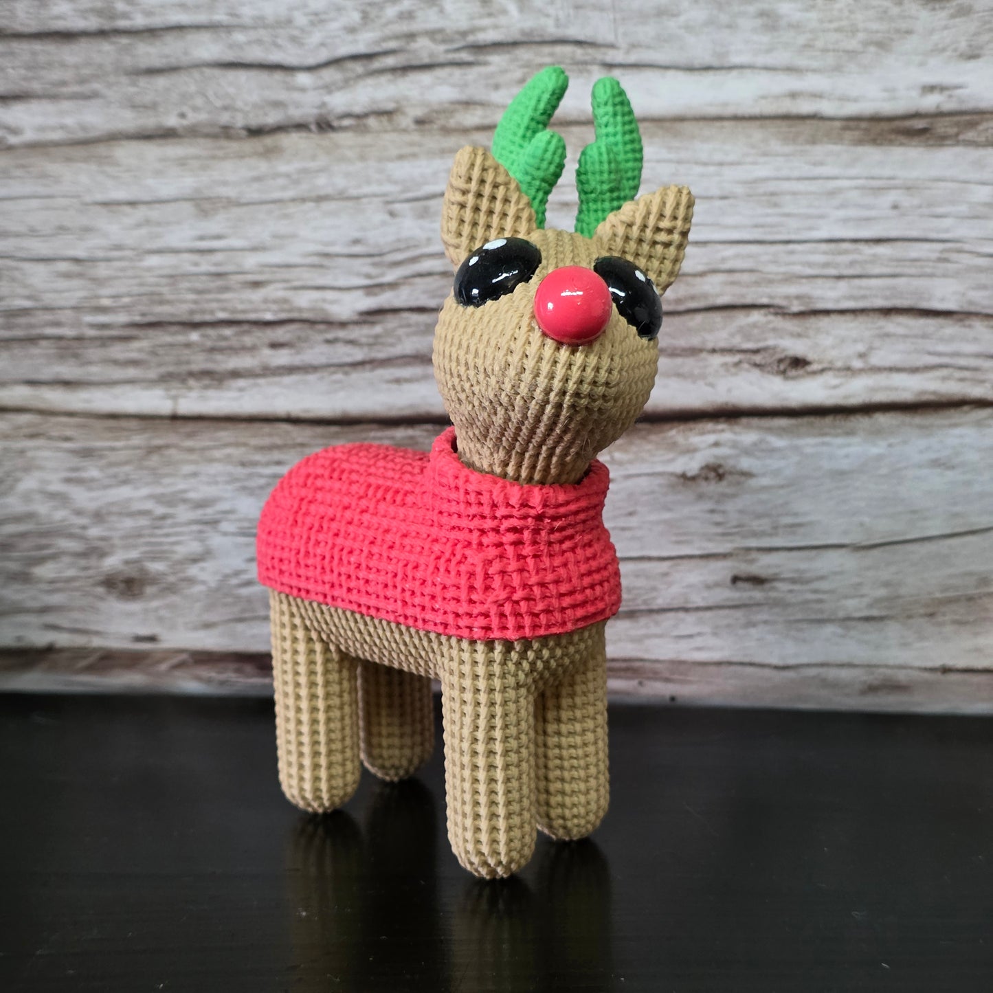 Faux Crochet Reindeer