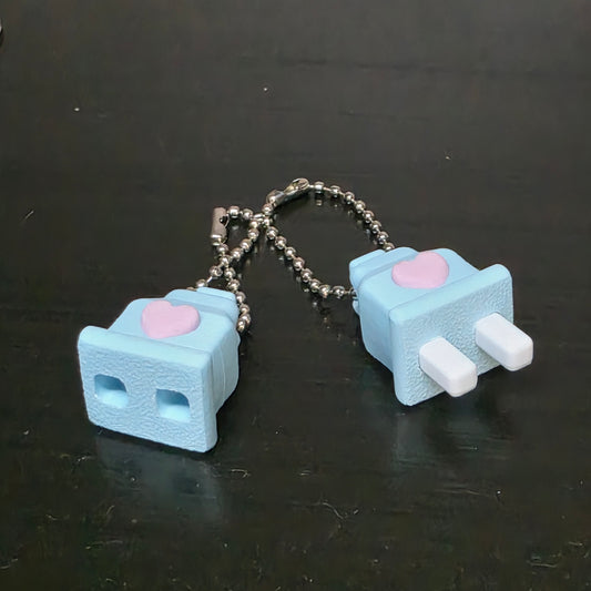 Plug and Socket Keychain