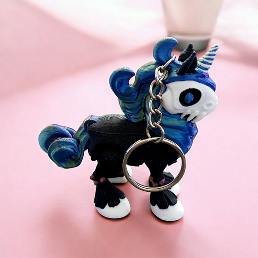 Creepy Unicorn Keychain