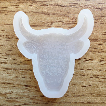 Floral Bull Silicone Resin Mould