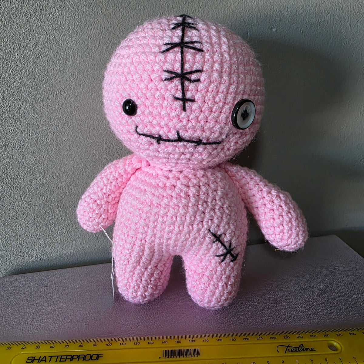 Crochet Pink Voodoo Doll Plushie