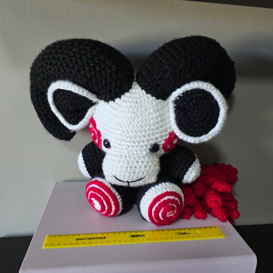 Crochet Spiral Goat Plushie