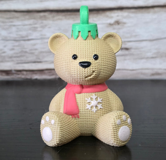 Faux Crochet Teddy Hanging Decor