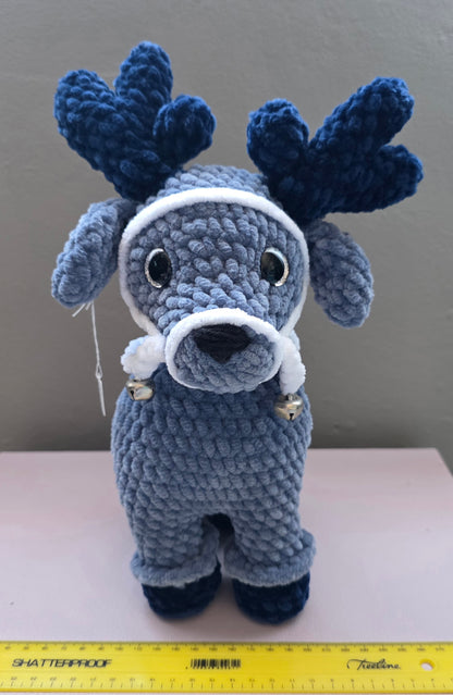 Crochet Blue Reindeer