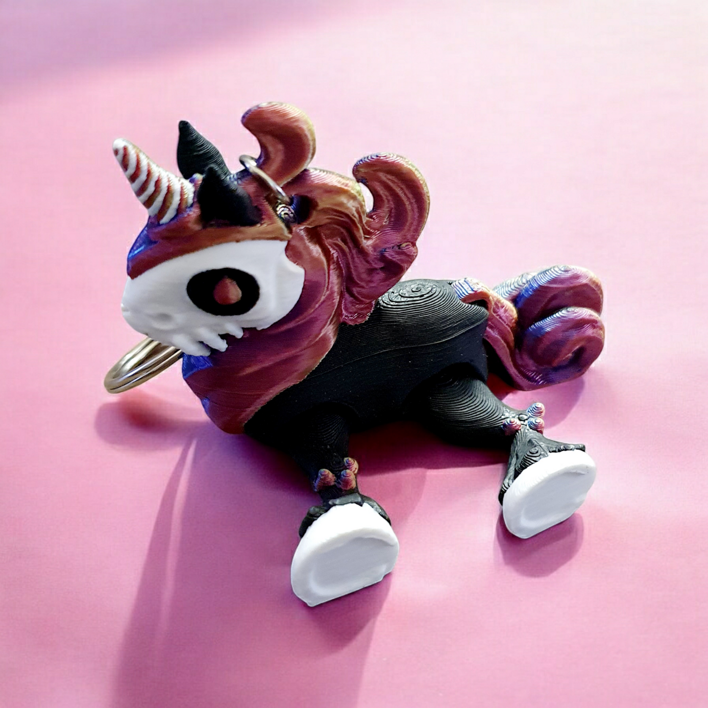 Creepy Unicorn Keychain