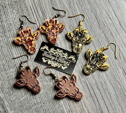 Giraffe Earrings Silicone Resin Mould - Keipach
