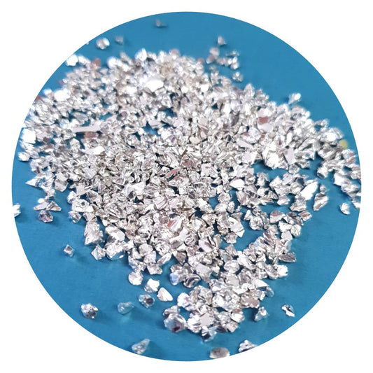 Metallic Glass Chips - Silver (Medium)