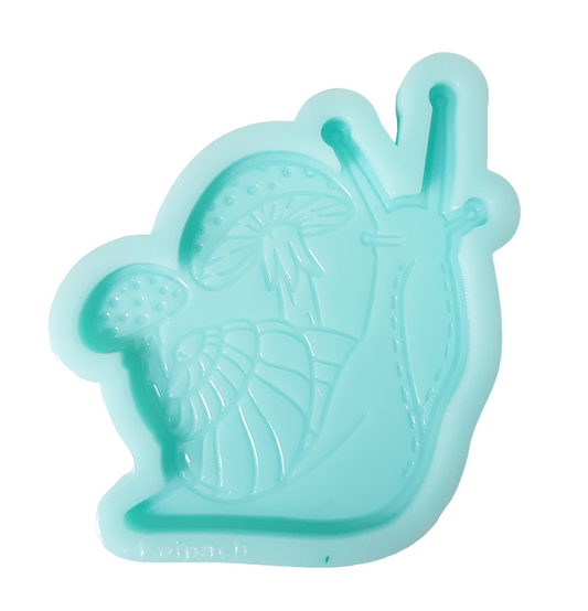 Snail With Mushrooms Silicone Resin Mould - Keipach