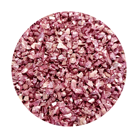 Metallic Glass Chips - Light Pink (Large)