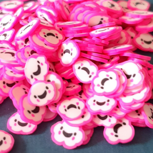 Happy Clouds Polymer Clay - Pink - Keipach