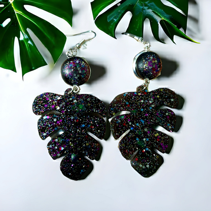 Monster Leaf Earrings Silicone Resin Mould - Keipach