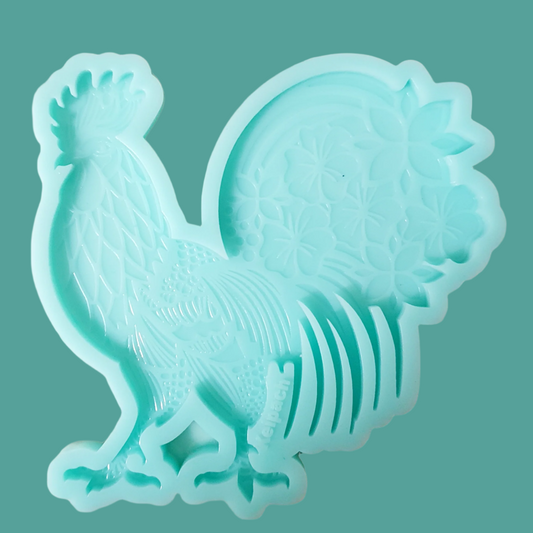 Rooster Coaster Silicone Resin Mould - Keipach